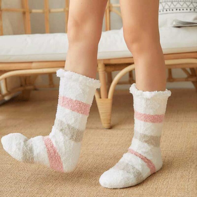 Long sleep socks, fleece ultra-fine winter socks, cold hands and feet