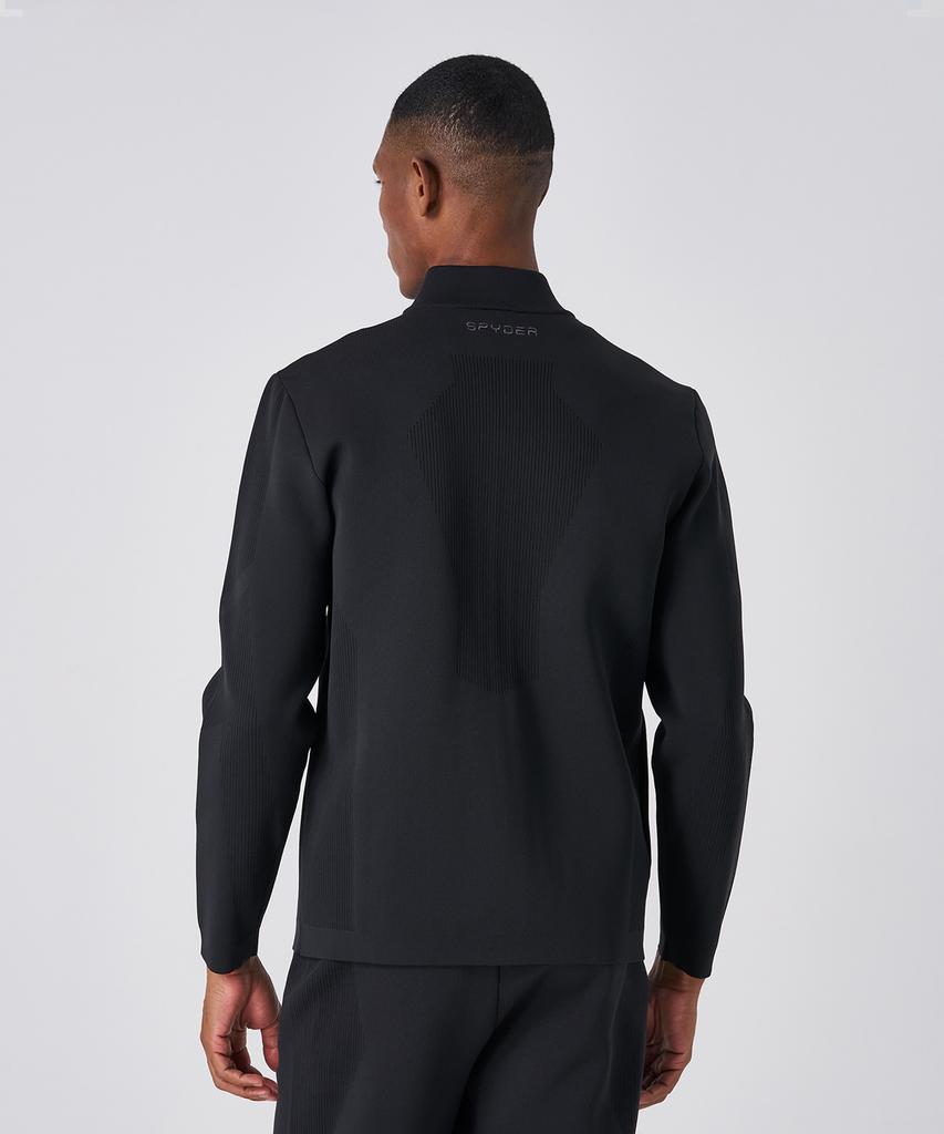 Spyder Men'S 4-Way Stretch Lightweight Sweater Zip-Up Spjwcnft204Mblk