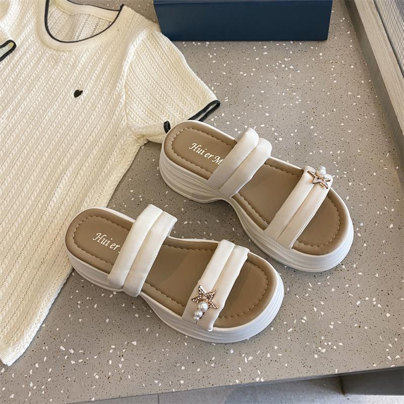 Platform sandals women's shoes summer 2025 new Velcro platform heightening fashion beach shoes women's sports sandals