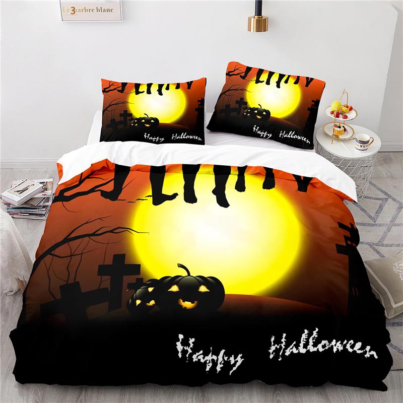 Funny Halloween 3d Bedding Set Print Duvet Cover Set with Pillowcase 2/3pcs Home Textile Single Double Twin Full Queen King Size