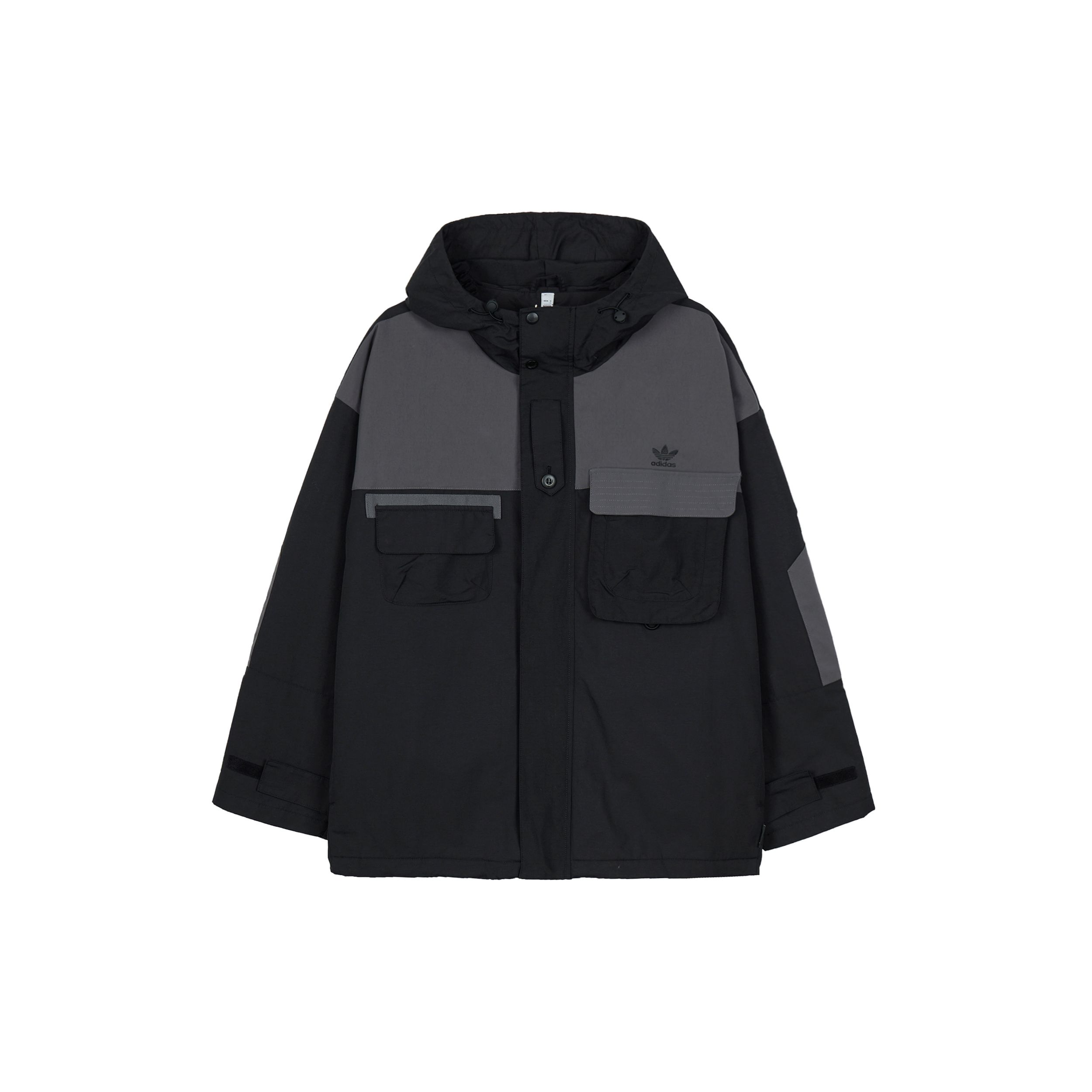 

Мужская куртка с капюшоном на молнии Adidas Originals Trefoil, черная IC8164 XS