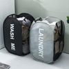 Folding Printed Dirty Laundry Sorting Basket Washing Bathroom Cloth Mesh Storage Bag Frame Bucket Toy Organizers Storage Pouch