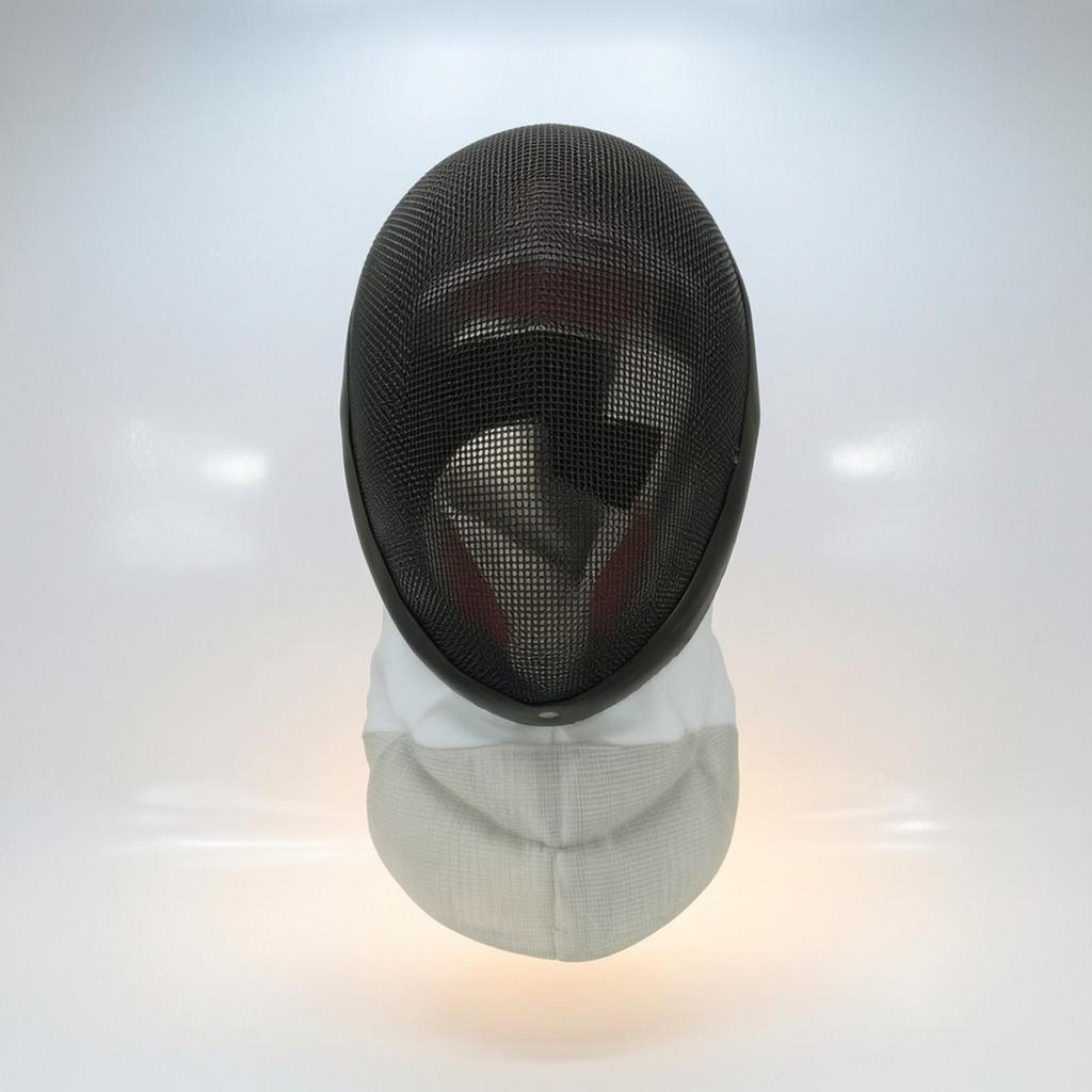 Foil Fencing Mask Clear Vision with Bib Adjustable for Sparring