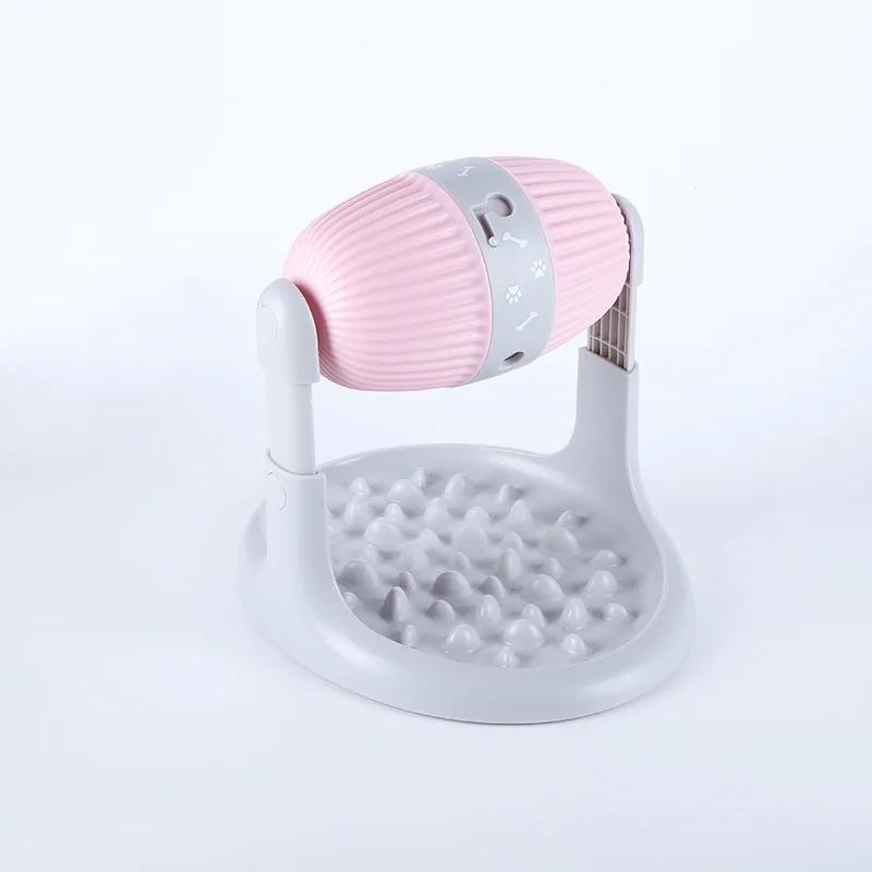 

Игрушки для домашних животных Игрушки для медленной подачи корма для собак и кошек Интерактивные IQ Обучение Лечить Скуку Здоровье Диета Кормовой Диспенсер и Регулируемая Высота розовый