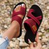 Comfortable Women's Breathable Mesh Slide Sandals | Casual Summer Footwear in Black, Red, or Brown with Cover Patch - Breathable Slippers