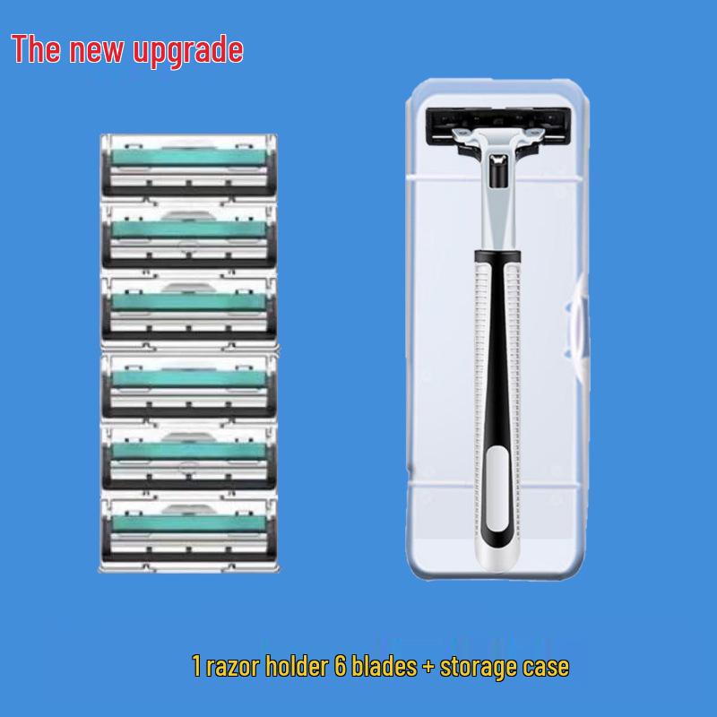 Men's Universal Double-Layer Razor Head: 2-Layer Blade for Beard & Face Shaving