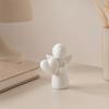 Moderne Engelsdekoration Mini-Liebesherz-Figur, 3D-gedruckte weiße Statue, Schreibtischornament für Muttertag, Valentins-Weihnachtsgeschenk-Figur