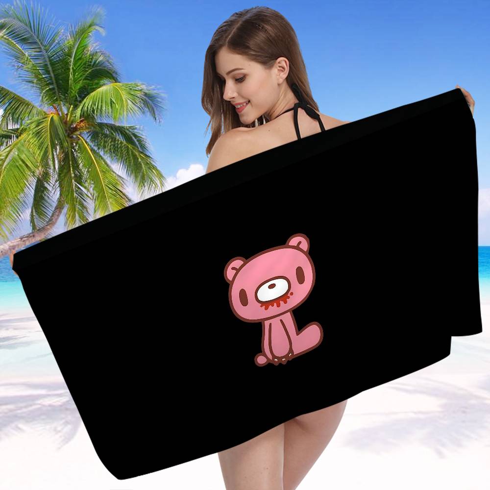 Kawaii G-gloomy Bears Anime Big Microfiber Beach Towels Quick Dry Towel Sand Beach Towels Pool Towel for Travel Swim Pool Yoga