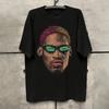 Americanstyle Summer Tshirt With Ins Print Retro High Street Style Round Neck Suitable For Both Unisex And Unisex Casual Top