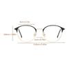 Natural Style Round Frame Metal Full Frame Simple Anti-blue Light Glasses