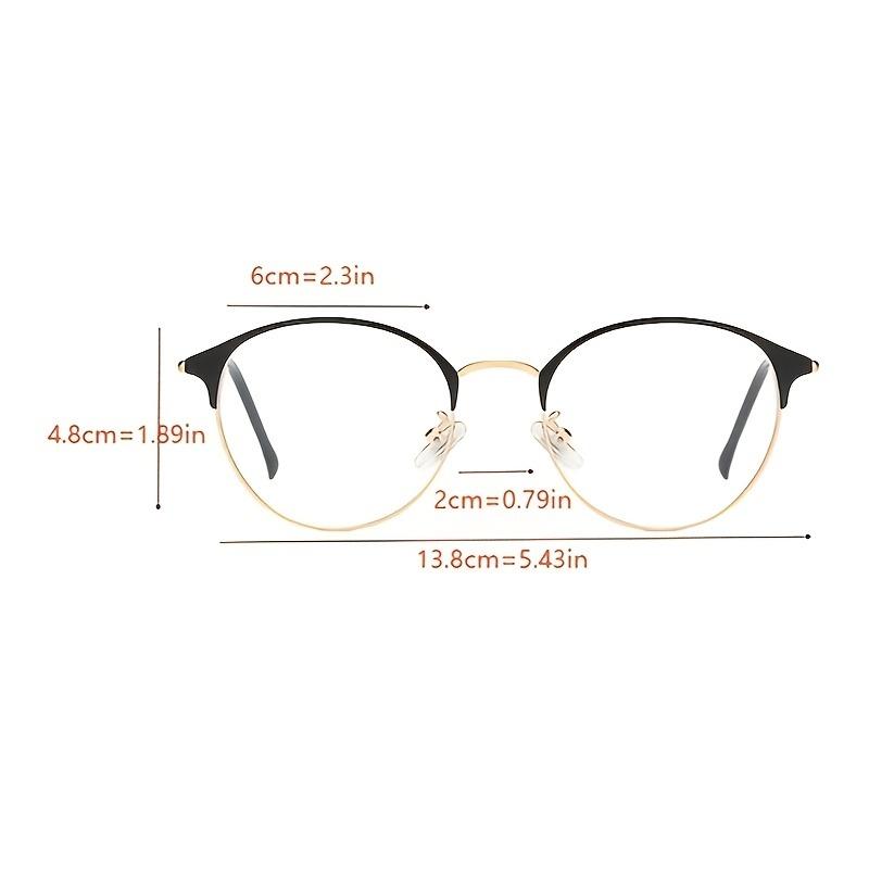 Natural Style Round Frame Metal Full Frame Simple Anti-blue Light Glasses