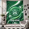 Custom Tapestry Wall Hanging, Hibernian FC Personalized Name Text Home Wall Decor