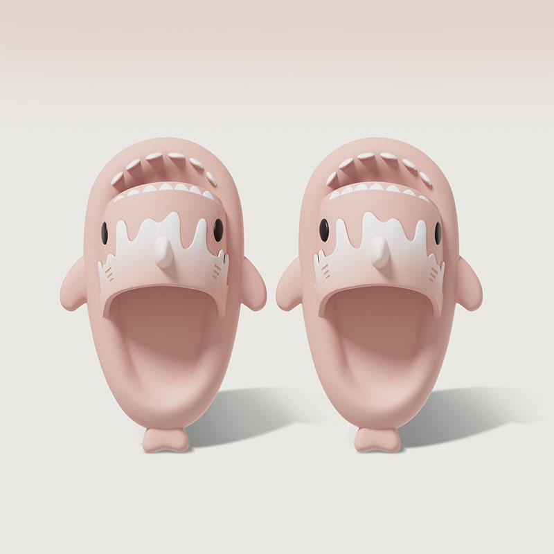 

Мода 2024 Тапочки-акулы-мороженое Женские Милые Летние Домашние Нескользящие Тапочки для Пары Мужские Летние Тапочки 36-37 розовый