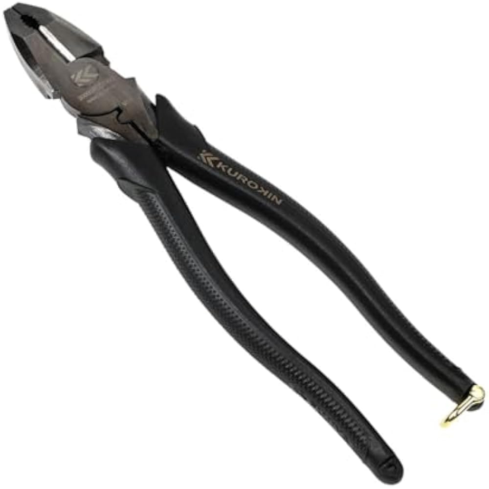 Fujiya (Fujiya) tecopene eccentric power pliers, black gold, 225 mm, oblique cut, tip, for extrac...