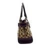 Used COACH Handbag Hamptons Signature CarryallHandbag beige/purple canvas/leather Women