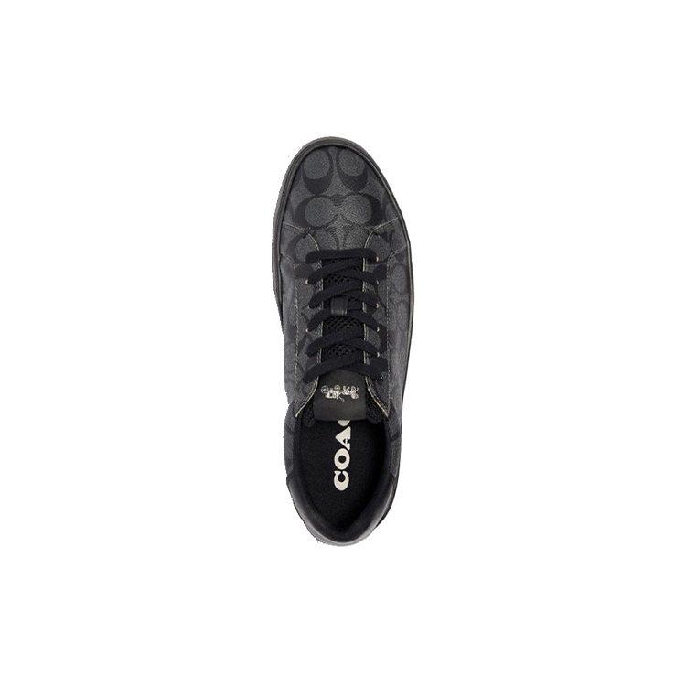 Coach Canvas Low Top Stylish Skateboarding Shoes Men's Black G4949-CQBK