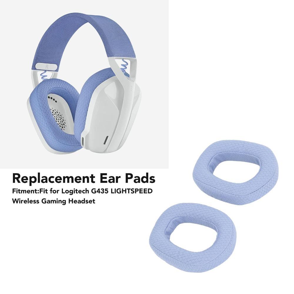 Memory Foam Sponge Sound Isolation Ear Cushions for Logitech G435 LIGHTSPEED Accessory Replacement синий