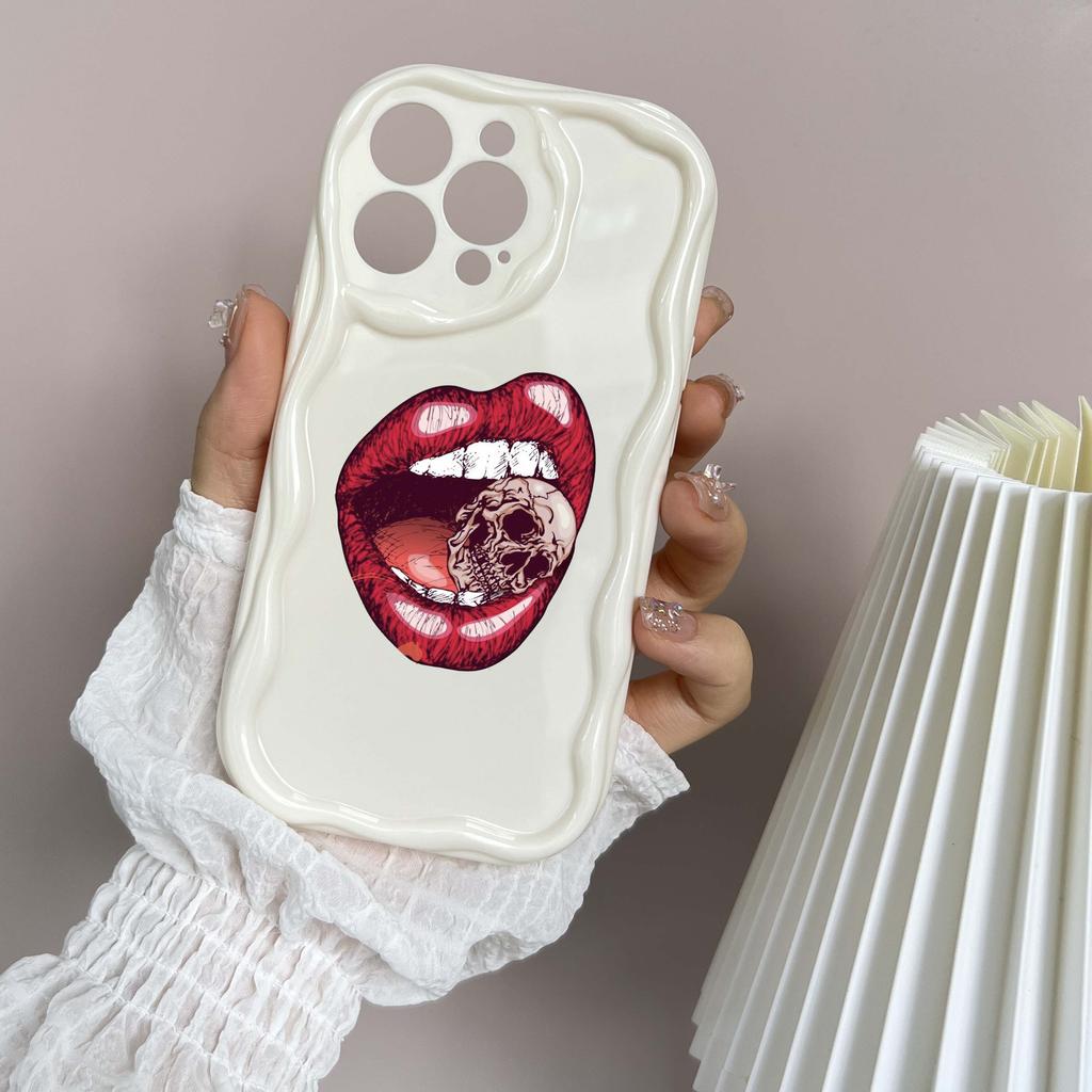 LZ20 Lips kiss design Clear Soft Wave Phone Cases for iPhone 15 13 Pro Max 12 mini 14 8 Plus XS Max XR 6 Protection Back Cover