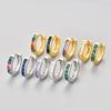 Minimalist Zircon Huggie Hoop Earrings For Women Niche Light Luxury Fashion Circle Ear Studs Elegant Daily Jewelry
