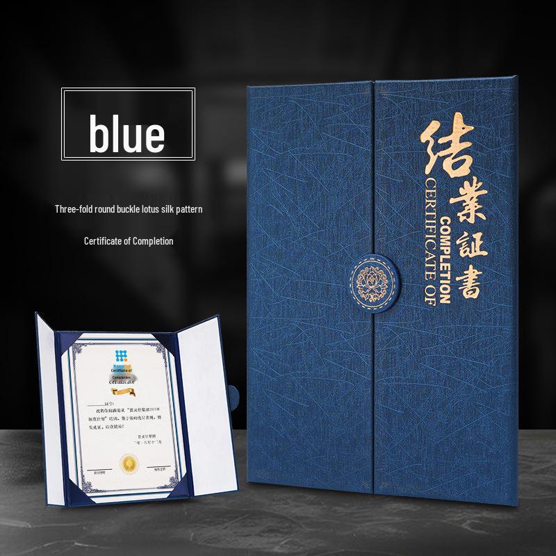 Custom Leather Tri-fold Case for Award Certificates and Appointment Letters