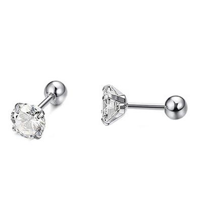 Mulheres Homens Ouro Preto Prata Cristal Orelha Brinco Lábio Barra Stud Piercing