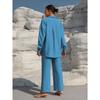 Beach Vacation Solid Color Loose Casual Shirt Skirt Two-piece Suit Women Spring and Summer