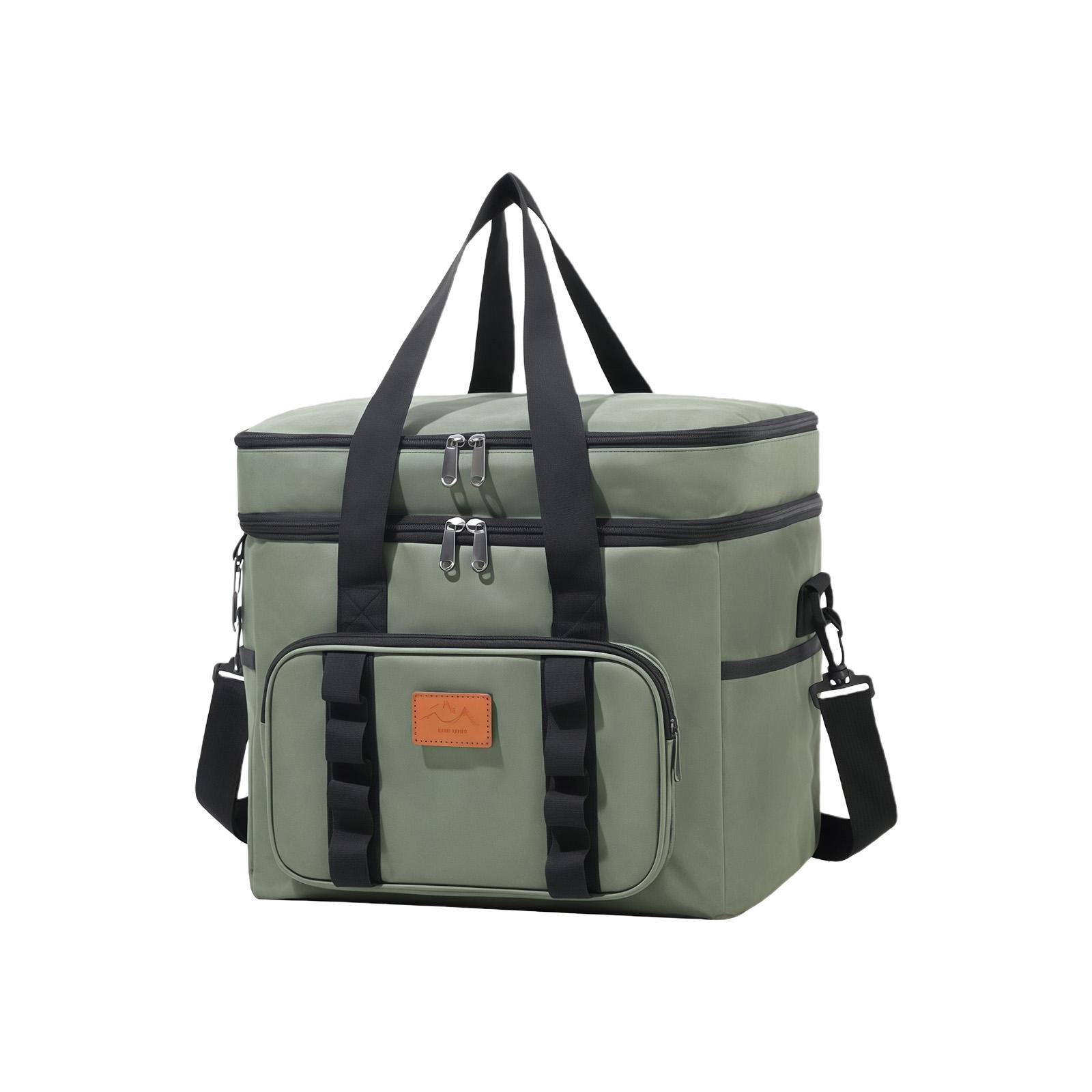 

Insulated Outdoor Coolers Bag With Reinforced Oxfords Cold Retention Technology Large Capacity Picnic Essential зелений