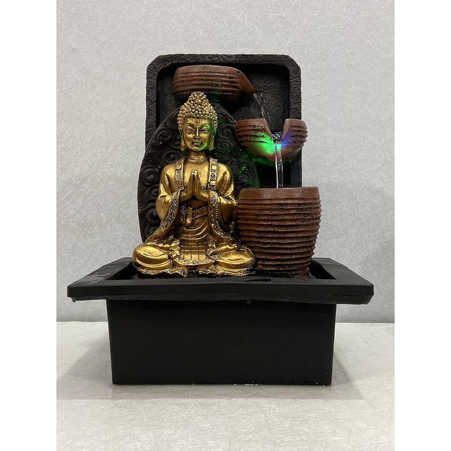 

Столешница из полирезины, комнатный/уличный водопадный фонтан со светодиодной подсветкой, домашний декор, украшение, подарочные товары