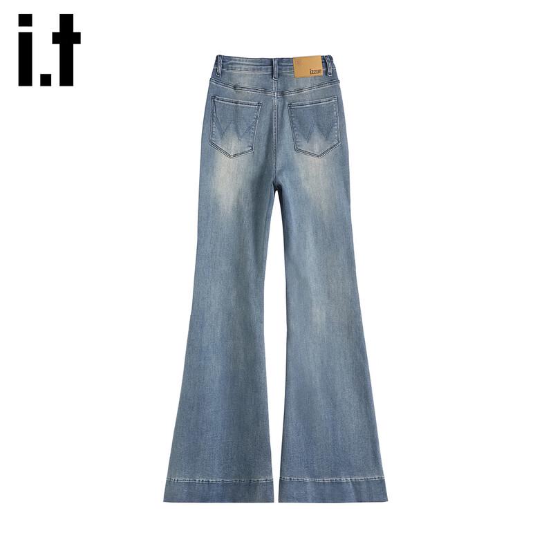 izzue it Women's High-Waist Slim Fit Flared Jeans