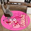 courageous dog, Chair mat Round Rug Office carpet, Non slip, Suitable for Living Rooms, Bedrooms decor.1205168a