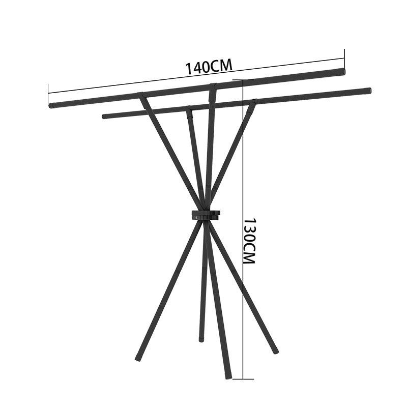2-Second Foldable Telescopic Clothes Rack - Windproof, No-Install Design for Bedroom, Balcony, & Quilts