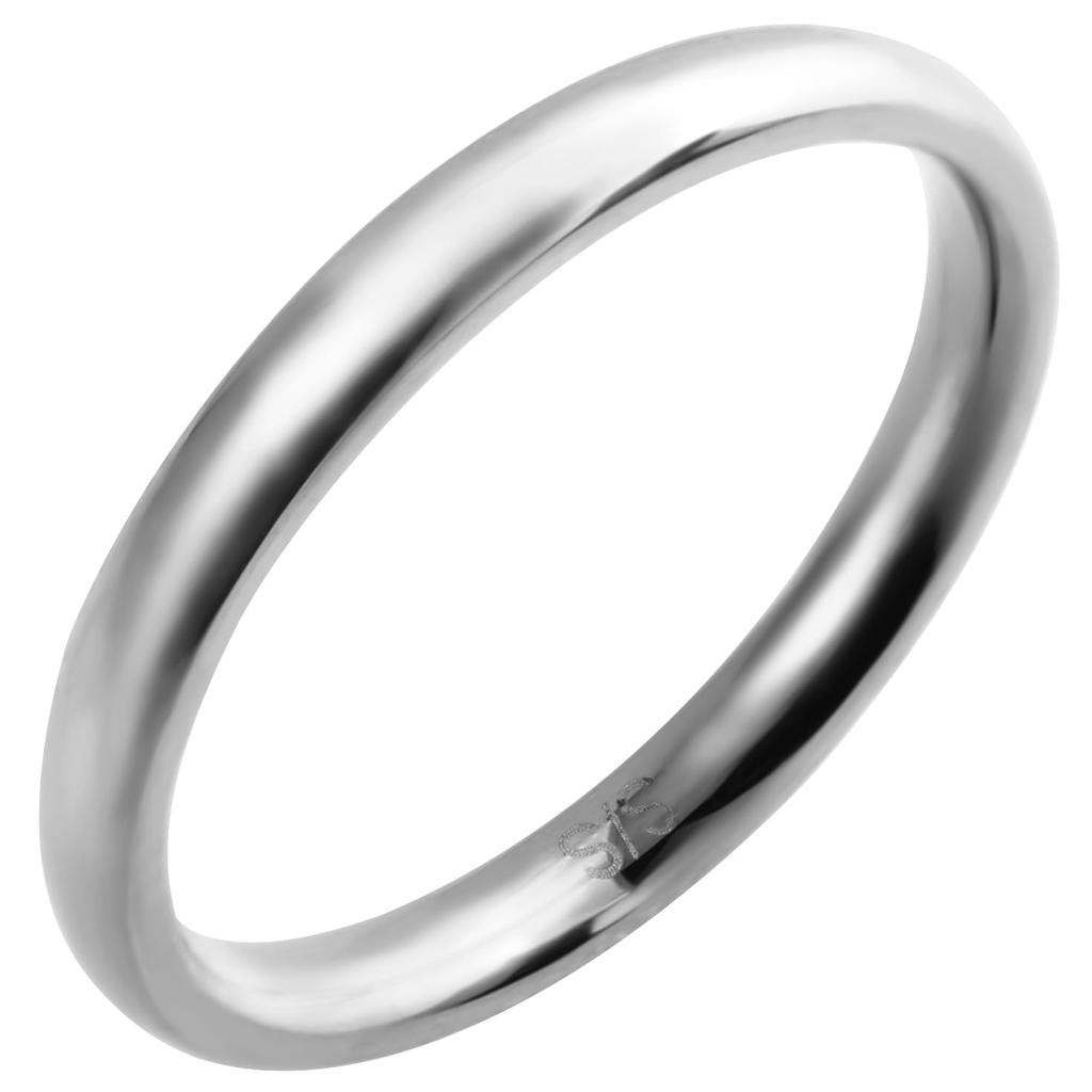 [Shinjuku Gin no Kura] Plain Surgical Stainless Steel Ring (Silver, Size 9) Allergy Friendly, Simple, Slim Fit