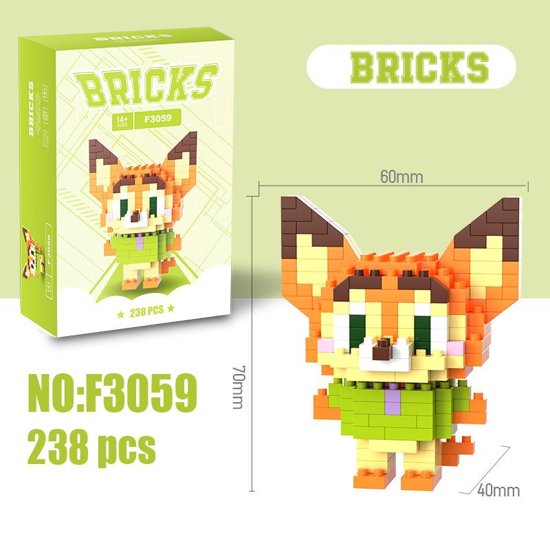 Zootopia 2 Building Blocks Anime Kawaii Cartoon mini Action Children's Animal building blocksAssemble DIY Toys Gift for Kids