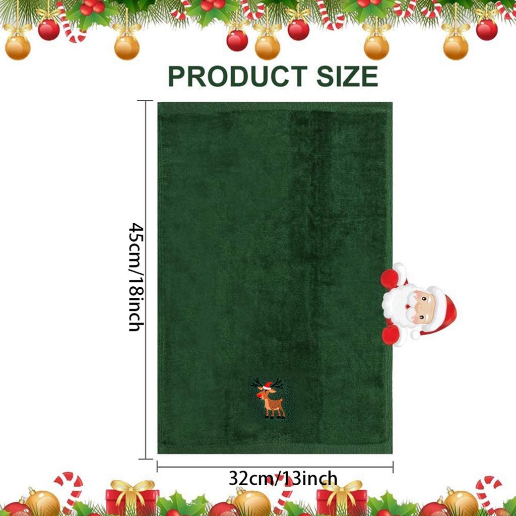 Baumwolle Weihnachten Handtücher Premium Geschirrtücher Küchentuch-Set für Zuhause Küche Bartücher