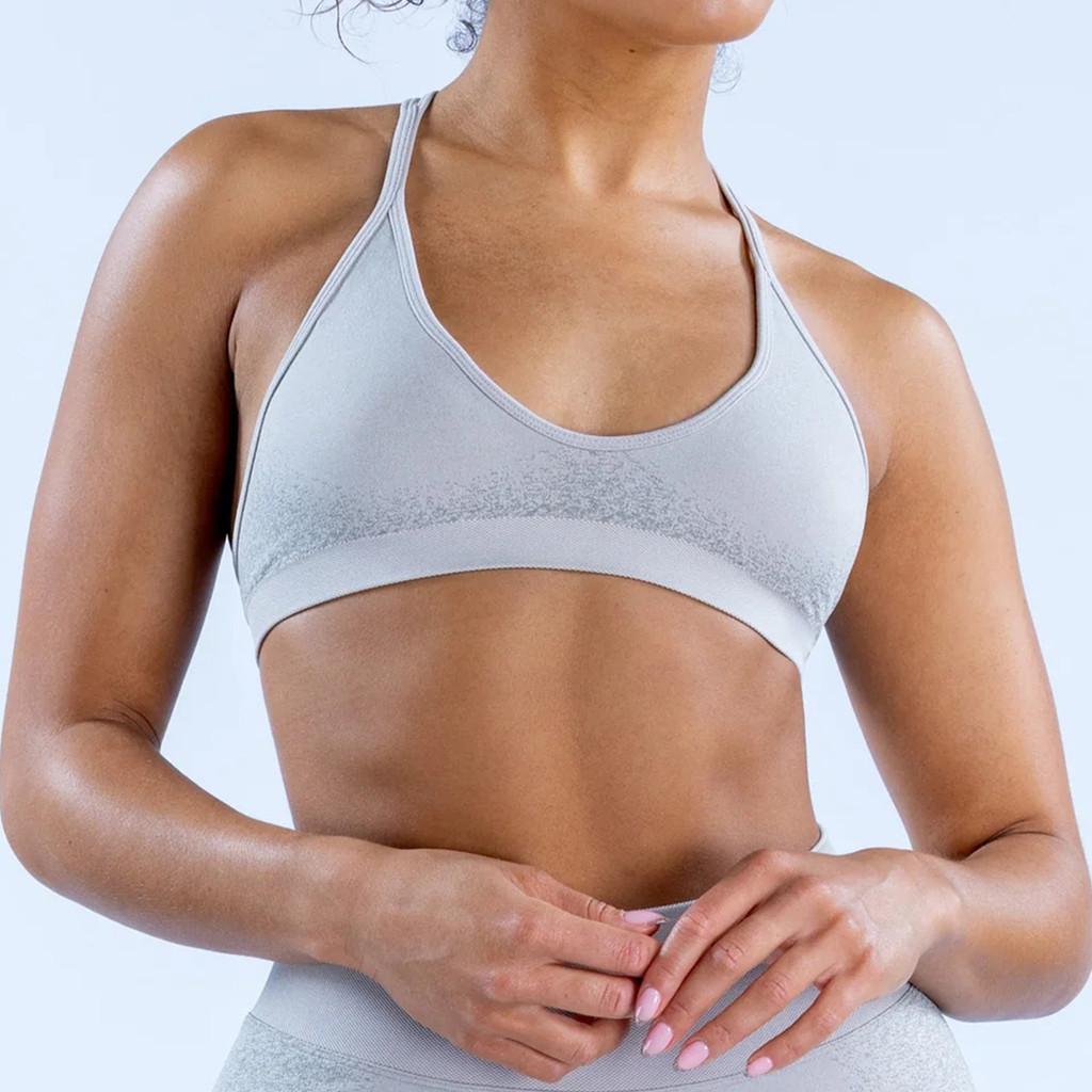 Seamless High Elastic Yoga Bra With Floral Jacquard For Fitness And Running