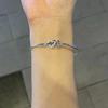 Matte Double-Heart Minimalist Sliding Bracelet for Women Unique Heart-Shaped Bracelet Perfect Gift for Best Friends Versatile Accessory