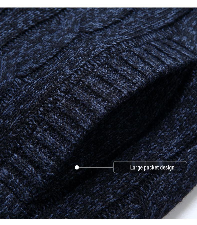 2025 Autumn Velvet-Lined Zipper Cardigan: Stylish, Comfortable, Versatile Wool Sweater