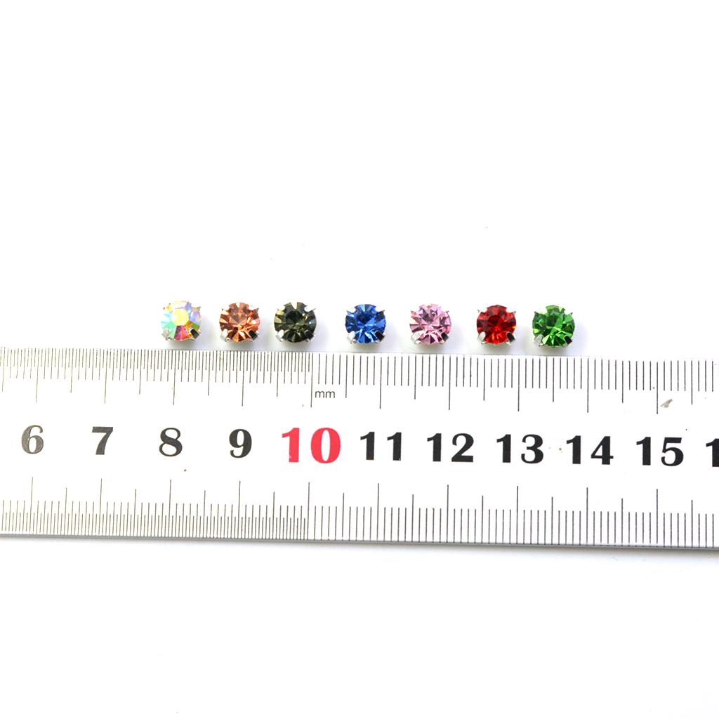 100pcs Square Grade A Rhinestone Beads Sew On for Jewelry Makings 6mm