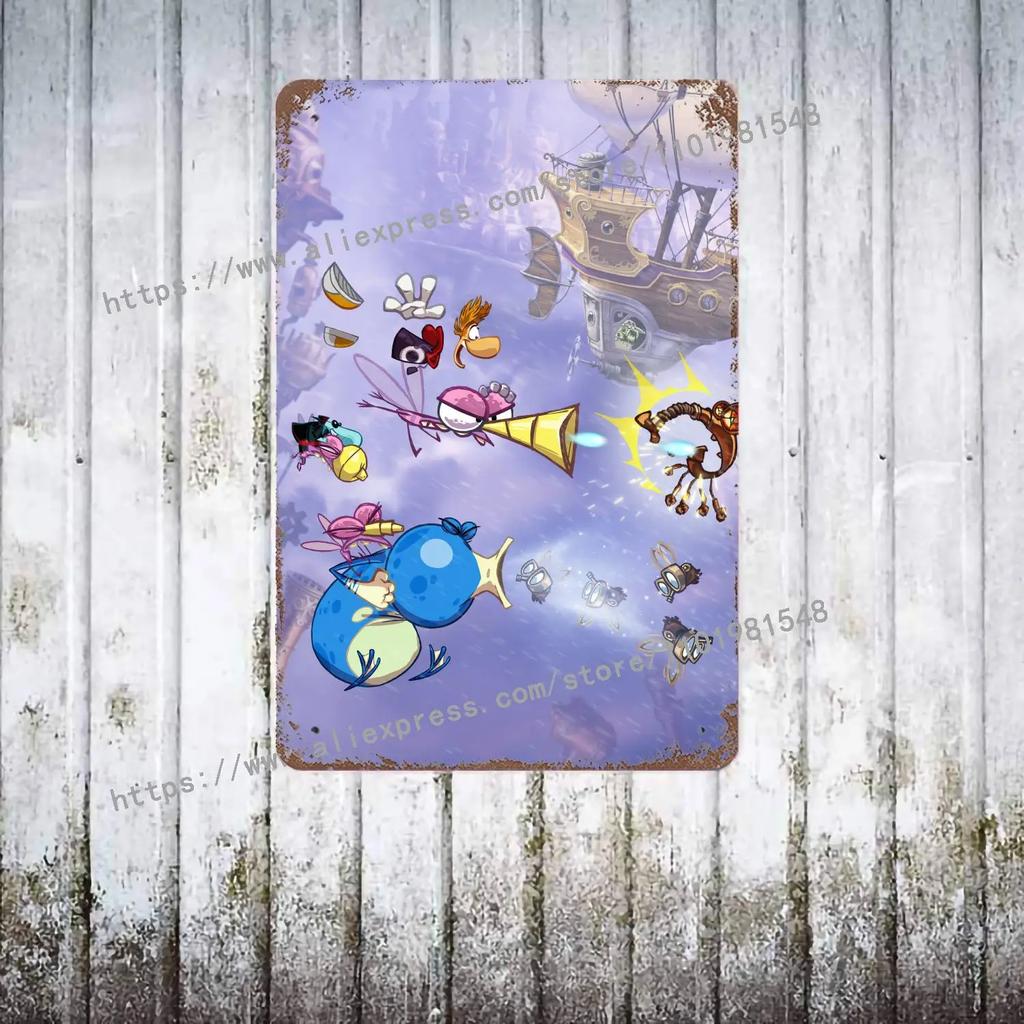 Rayman Legends Definitive Edition Poster Vintage Tin Sign Metal Sign Decorative Plaque for Pub Bar Man Cave Club Wall Decoration