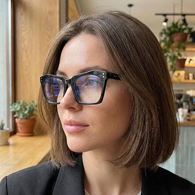 LUXEYE Luxury Glasses Geek Chic Rimless Horn-Rimmed Glasses Frame 20224