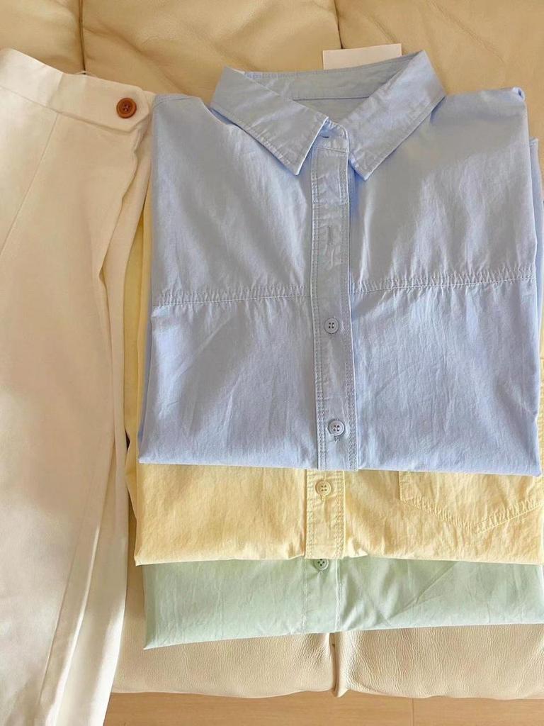 Korean-Style Pure Cotton Long-Sleeve UV Shirt - Trendy Casual Top for Men and Women, Ideal for Spring and Autumn Outdoor Wear
