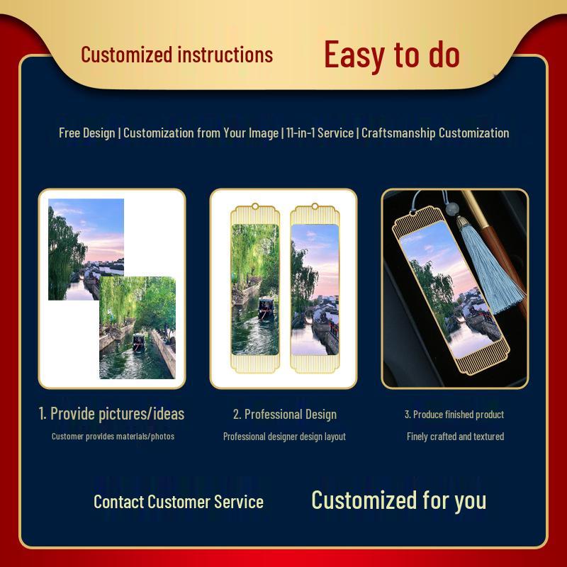 Brass Bookmark & Pen Gift Set - Perfect for School, Business & Cultural Events