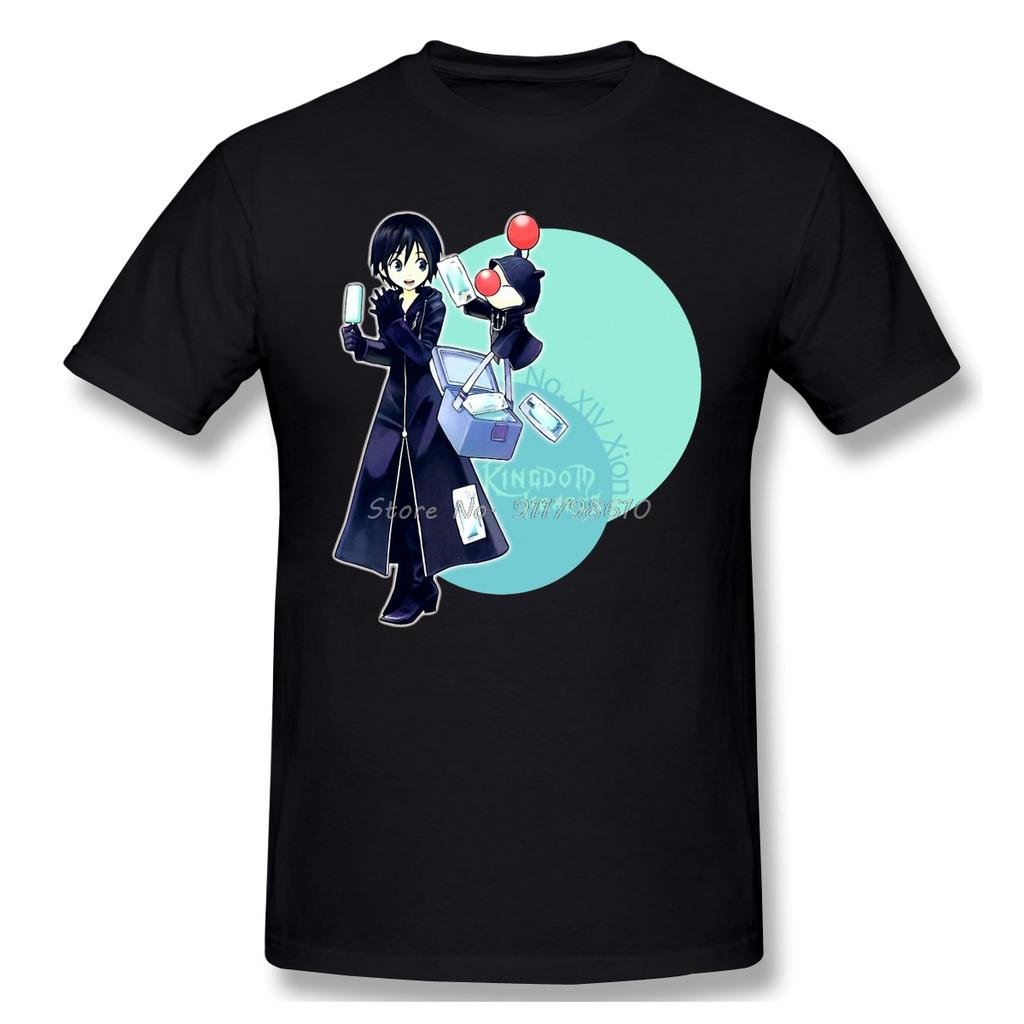High Quality O-Neck Cotton Xion T-shirt Kingdom Hearts Sleeve Short T Shirt Men Tee Streetwear Harajuku Tshirt