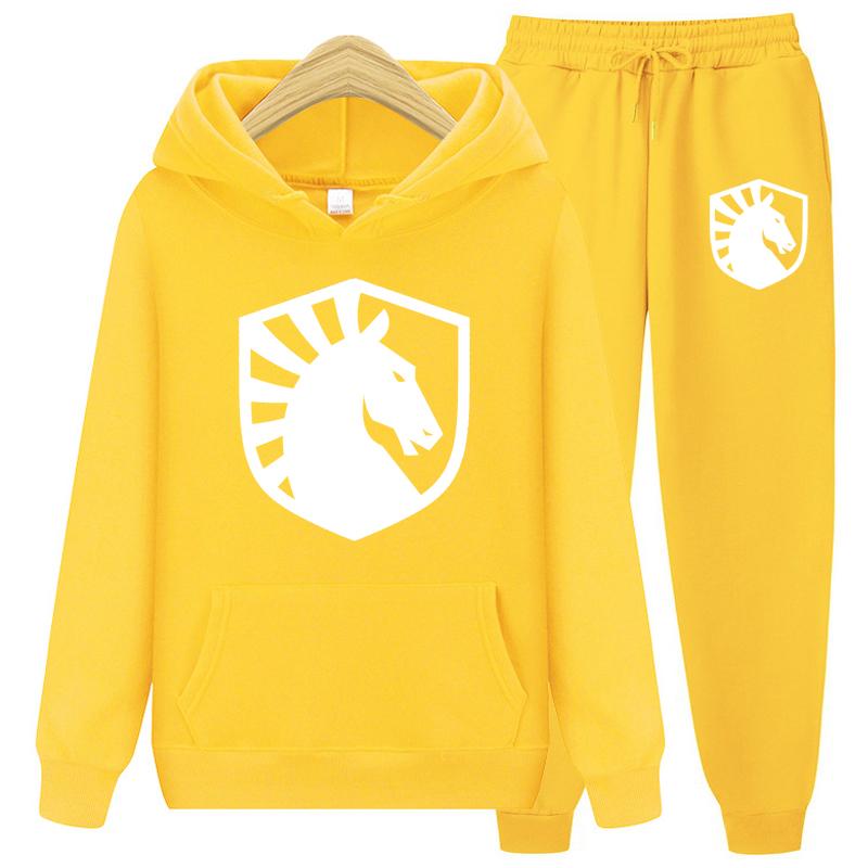 Spring Hoodies Set Sweatshirt+Sweatpants Suit Autumn Winter Warm Tracksuit Sets Women's Classic Hooded Outwear Sets