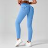 Fitness Leggings With Pocket Sports Yoga Pants Scrunch Buttons Peach Hips Workflow High Waist Running Gym Tights Women