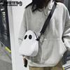 Adorable Halloween Zipper Large Wallets Funny Ghost Face Design Crossbody Bags with Shoulder Strap Trick or Treat Theme Design Bags