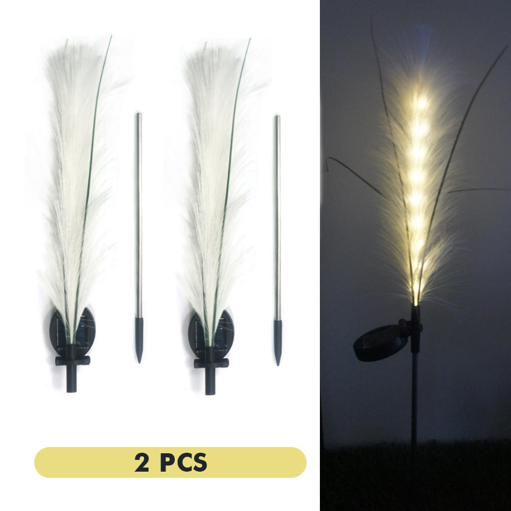 LED Solar Reed Lamp Garden Landscape Light Outdoor Waterproof Lawn Light Yard Christmas Decoration Path Lighting Decoration