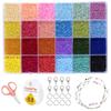 2mm Multicolor Seed Beads Jewelry Making Kit Beads for Bracelets Bead Craft Kit Set, Glass Seed Letter  DIY Art and Craft