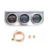 Hochwertiges Metall 2" 52mm Auto 3 in 1 Dreifach-Anzeigen-Set Kit Ampere-Meter Wassertemperatur Öldruck Für 265 283 Schwarz Silber FPR-1030