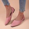 2024 Summer Women's Pointed Toe Suede Flats - Solid Color, Shallow Mouth, Low-Top Loafers